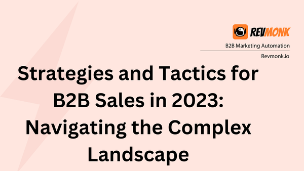 Strategies and Tactics for B2B Sales in 2023: Navigating the Complex Landscape
